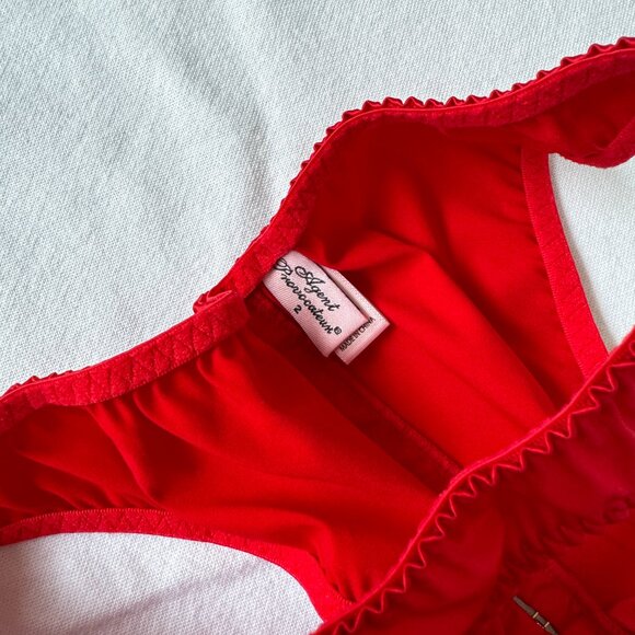 Agent Provocateur Satin Red Hook Eye Panty - Picture 3 of 3